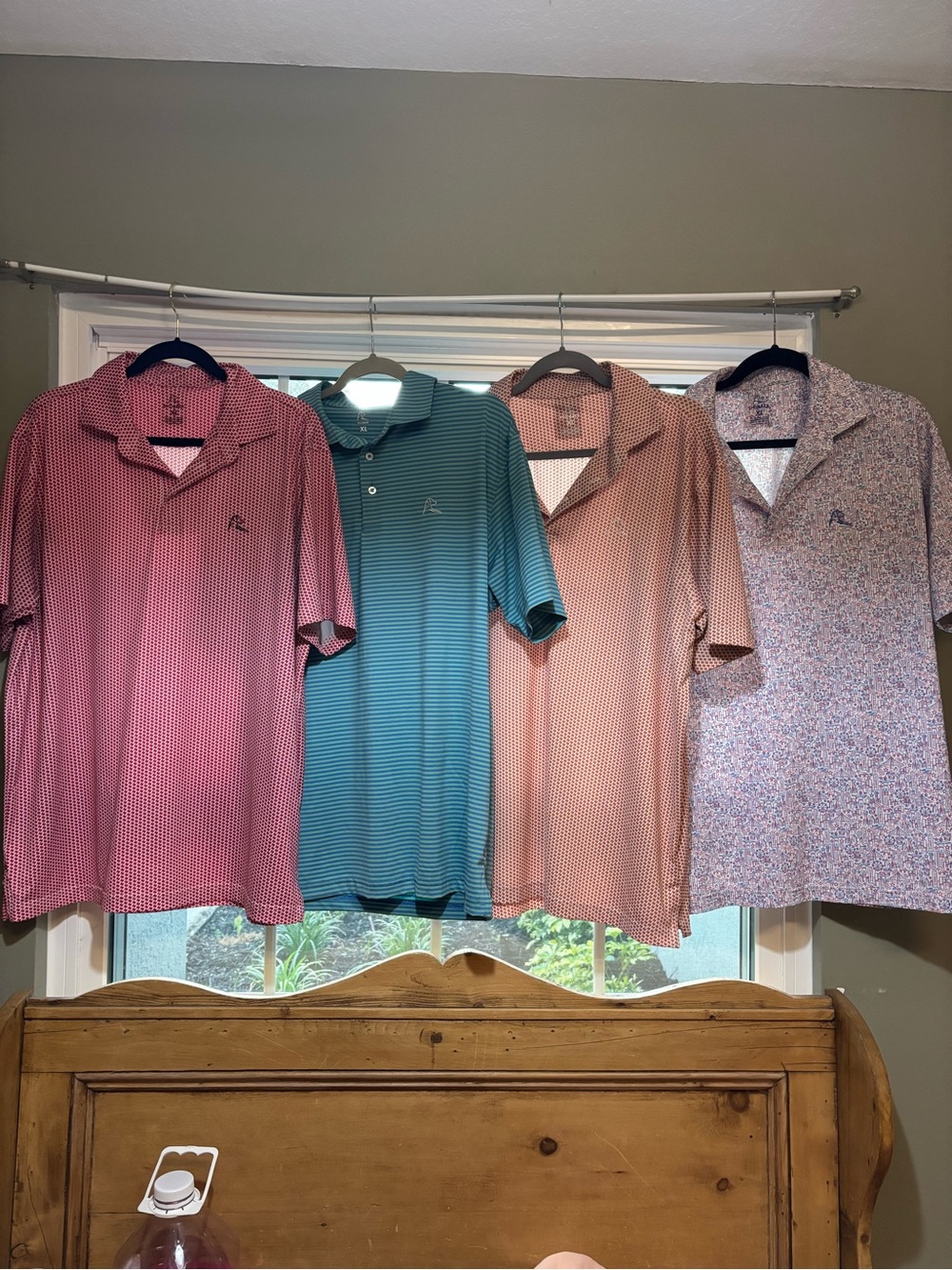 4 Rhoback Men's Polo Collection - Pink, Teal, Peach, Floral